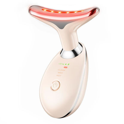 Picture of YUNRUO Neck Face Massager, Facial Massage Device with Thermal, Triple Action Colour Modes for Skin Care, Face Sculpting Tool for Double Chin(pink)