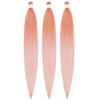 Picture of Rose Gold Pink Braiding Hair Pre stretched Human Braiding Hair Kanekalon Braiding Hair 30 Inch