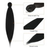 Picture of DIFUNEE Pre-stretched Braiding Hair - 20 Inch 8 Packs Natural Black Long Braiding Hair For Twist or Box Braids, Yaki Texture Hot Water Setting Synthetic Braiding Hair Extensions (20 Inch, 1B-8P)