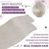 Picture of LaaVoo Blonde Tape in Hair Extensions Human Hair Tape in Extensions 22 Inch Platinum Blonde Tape in Hair Extensions Human Hair Seamless Skin Weft 20pcs 50g