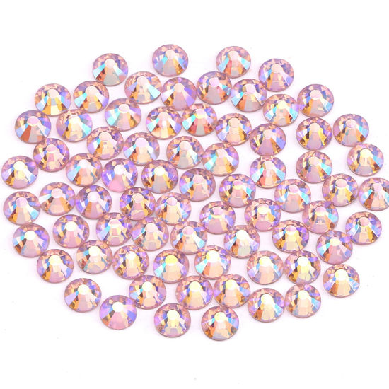 Picture of Rhinestones Novani Rhinestones for Crafts Glass Crystals Nail Rhinestones Flatback Nail Gems and Rhinestones for Nails Art Makeup Face Clothes Shoes Decoration DIY(SS10,1440pcs,Pink AB)