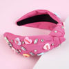 Picture of Valentine’s Day Headbands for Women Trendy Valentine Heart Headbands, Pink Knotted Headband - Top Knot Rhinestone Woman Head Band for Hair, Valentine’s Day Gifts Hair Accessories for Women