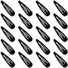Picture of GKETN Snap Hair Clips for Women Water Drop Non Slip Hair Barrettes Heavy Coated Metal Black Hair Clips Accessory 20 PCS 1.89"