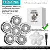 Picture of FOXSONIC Silvery Men's Electric Shaver Replacement Heads Electric Razor Blade Replacement Head 6 Blades Head Shaver replacement Bald Shaver Head Blade