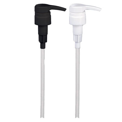 Picture of Universal Shampoo/Conditioner Dispenser Pump for Bottles, Leak Proof, Pump Top Fits 1 L/33.8 oz Bottles, 28/410 Neck Size, Variety Pack of 2 (Includes Black and White Pumps)