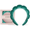 Picture of Ayesha Spa Headband Bubble Skincare Headband for Washing Face Clouds Soft Hairband Skincare Makeup Headbands for Women Girls Shower Makeup Skincare(green)