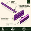 Picture of ZOMCHI Double Edge Safety Razor with 10 Safety Razor Blades, Women & Men’s Safety Shaving Razor with Stand, Reusable Razor, Plastic Free - Purple
