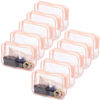 Picture of Tbestmax 10 Pcs Clear Cosmetic Bags Small Makeup Bags Portable Waterproof Travel Toiletry Bags Organizer Peach Pink, 7.5"x 4.8"x 2.3"