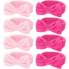 Picture of Ondder 8 Pcs Pink Spa Headband Microfiber Makeup & Face Wash Headbands for Women, Facial Skincare, Yoga, Exercise, Including Hair Bands & Head Bands