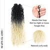 Picture of Toyotress Yanky Twist Crochet Hair - 8 Inch 8 Packs (30 Strands/Pcs) Fluffy Spring Mini Twist Short Bob Passion Twist, Ombre White Pre-Looped Crochet Braids Braiding Hair (8 Inch, OT613-8P)