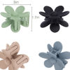 Picture of Flower Hair Clips 6 PCS Flower Claw Clips Daisy Clips for Women Matte Large Claw Clips Strong Hold Jaw Clamps Hair Accessories for Thick Hair 6 Colors