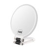 Picture of BOOMIBOO 1X/10X Magnifying Handheld Mirror Double Sided, Foldable Travel Makeup Mirror, Adjustable Rotation Pedestal Hand/Hanging/Desk Vanity Mirror-Clear