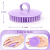 Picture of YEALIFE 4Pack Hair Scalp Exfoliator Brush Dandruff Cleaning Brush, Flexible Scalp Massager Brush, Shower Scalp Shampoo Brush for Home, Office, Travel and Pets(BK/Startlight/Teal/Lavender)