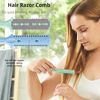 Picture of Soft 'N Style 3 Pack Double-Sided Hair Trimmer Comb - Split Ends Razor Styler for Thin and Thick Hair Cutting and Styling (Green, Black, Blue)