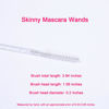 Picture of i-Laesh Skinny Mascara Wands - Eyebrow Brushes for Lash Extensions, Beauty Makeup Tool - 50 Pcs (Crystal White)
