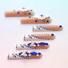 Picture of RUOKEXIN Long Nail Press ons Square Press on Nails White French Fake Nails Nude Full Cover False Nails with 3D Flower Butterfly Designs Sparkly Glue on Nails Fall Winter Stick on Nails for Women 24Pcs