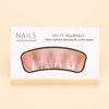 Picture of RUOKEXIN Duck Nails Press on Long Press on Nails White French Tip Fake Nails Coffin False Nails with Rhinestones Designs Pink Glue on Nails Glossy Artificial Nails Natural Stick on Nails for Women