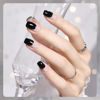 Picture of GAOY Gel Nail Polish Kit, 3 Colors Black Milky White Jelly Glitter, Sheer Clear Soak Off UV Gel Polish Set - Evening Lights