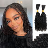 Picture of Human Braiding Hair Curly Human Hair Braiding Hair For Boho Knotless Bohemian Braids Full Bulk Human Hair For Braiding Wet And Wavy 100g 2 Bundles No Weft Hair Extensions