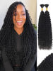 Picture of Human Curly Braiding Hair Bulk Human Hair For Braiding 2 No Weft Human Hair Bundles For Braiding 100 Percent Human Braiding Hair Human Hair Bulk For Braiding Human Braiding Hair 100g YNiSew