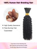 Picture of Boho Human Braiding Hair Curly Human Hair Braiding Hair For Boho Knotless Bohemian Micro Braiding Hair Human Hair 100g 2 Bulk Human Hair Bundles For Braiding No Weft Hair Extensions YNiSew