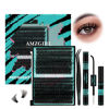 Picture of Lash Clusters Kit 320Pcs,80 100D DIY Individual Lashes Extension Kit,Lash Bond And Seal,Lash Remover For Eyelashes Extensions,Lash Applicator Tool For False Eyelash Cluster Kit At Home(D-Mix10-16mm)