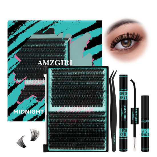 Picture of Lash Clusters Kit 320Pcs,80 100D DIY Individual Lashes Extension Kit,Lash Bond And Seal,Lash Remover For Eyelashes Extensions,Lash Applicator Tool For False Eyelash Cluster Kit At Home(D-Mix10-16mm)