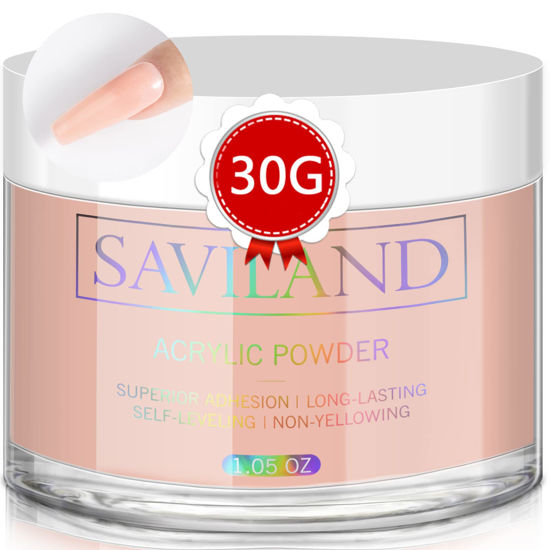 Picture of Saviland Nudes Acrylic Powder - 1oz Professional Color Acrylic Nail Powder for Acrylic Nails Extension, 3D Nail Art Acrylic Polymer Powder, No Need Nail Lamp