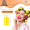 Picture of Geyoga 18 Pieces Sponge Hair Rollers Large Soft Foam Hair Styling Curlers Large Size Hairdressing Curlers for Women(1.4 x 2.6 Inches,Yellow)