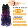 Picture of Aksice Pre-looped Yanky Twist Crochet Hair 10 Inch 8 Packs Bohemian Passion Twist Spring Mini Twist Crochet Hair for Black Women Boho Crochet Braids Synthetic (#1b/purple/blue)