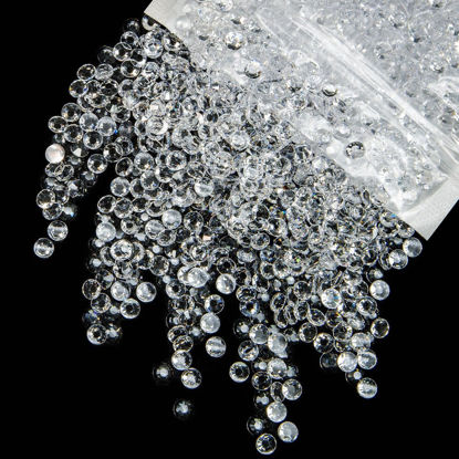 Picture of qiipii 4700PCS 3mm Transparent Resin Rhinestones Bulk Flatback Jelly Resin Stones SS10 Clear Bling Diamonds Gems Charms for Nails Face Eyes Makeup Body Mugs Tumblers Bottles DIY Crafts Decor Shoes