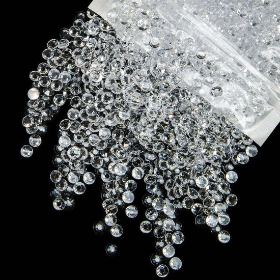 Picture of qiipii 4700PCS 3mm Transparent Resin Rhinestones Bulk Flatback Jelly Resin Stones SS10 Clear Bling Diamonds Gems Charms for Nails Face Eyes Makeup Body Mugs Tumblers Bottles DIY Crafts Decor Shoes