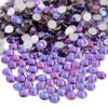 Picture of NCB 3000pcs Flatback Round Glass Nail Art Rhinestones Crystal for DIY Making Accessories Shoes, Clothes, Face Art, Bags, Manicure (Purple Velvet, SS5 3000pcs)