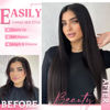 Picture of Tebelove Clip in Hair Extensions Real Human Hair 3.4oz/90g Clip ins 100% Brazilian Remy Human Hair Extension for Women 8pcs Per Set with 18 Clips Double Weft (14 Inch #1B Natural Black)