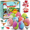 Picture of Qivatex Bath Bombs for Kids with Dinosaur Toys Inside, Valentines Day Gifts for Kids, 9 Pack Natural and Organic Dinosaur Bath Bombs Bubble Bath Gift Set, Perfect Birthday Gifts for Kids 3-12