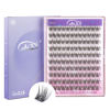Picture of GAQQI Lash Clusters, Eyelash Clusters 120PCS C Curl Individual Lashes, Wispy Cluster Eyelash Extension 14mm Only, Natural Looking Cluster Lashes （GQ15, C Curl, 14mm)