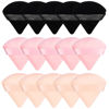 Picture of Pimoys 15 Pieces Powder Puff Face Soft Triangle Makeup Velour Puff, Beauty Sponge for Loose Powder and Cosmetic Foundation, Blender Makeup Tool (Black, Pink, Flesh)
