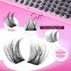 Picture of Ruairie Lash Clusters Wispy Eyelash Cluster Eyelash Extensions 154pcs Fluffy Volume Cluster Lashes 8-16MM D Curl Individual Lashes DIY Lash Extensions Natural Eye Lash Clusters