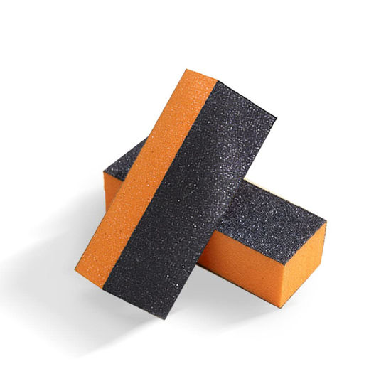 Picture of SKYPIA Nail Buffer 4 Sided Blocks Sanding Buffing Grinding Polisher File Shine Nail Art Pedicure Manicure Tool Acrylic Nail Kit Manicure Set Nail Buffer Block (2 PCS) (Orange)