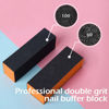 Picture of SKYPIA Nail Buffer 4 Sided Blocks Sanding Buffing Grinding Polisher File Shine Nail Art Pedicure Manicure Tool Acrylic Nail Kit Manicure Set Nail Buffer Block (2 PCS) (Orange)