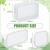 Picture of Weewooday 4 Pcs Mesh Makeup Bag Mesh Cosmetic Bag Travel Toiletry Bag Pouch with Zipper Mini Portable Makeup Cosmetic Travel Toiletry Purse Bag for Daily Accessories (White,Small, Large, Medium)
