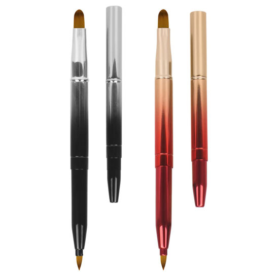 Picture of Unaone [2 Pack] Lip Brush for Lipstick, Retractable Lip Brushes, Dual-ended Makeup Brush for Lipstick Lip Gloss, Include Lid