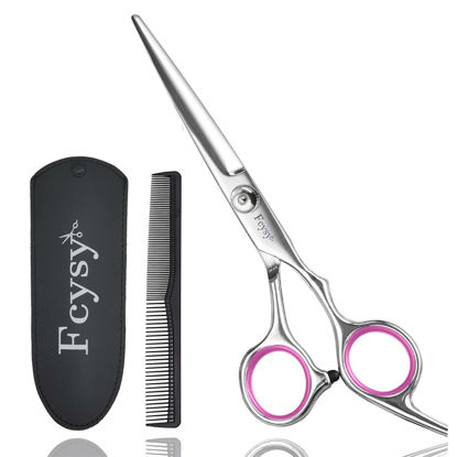 Picture of Hair Scissors for Hair Cutting, Fcysy Professional 6 Inches Haircut Scissors Barber Shears, Hair Shears Haircutting Scissor Trimming Beard Scissors with Comb, Salon Hair Shears for Men Women Pet