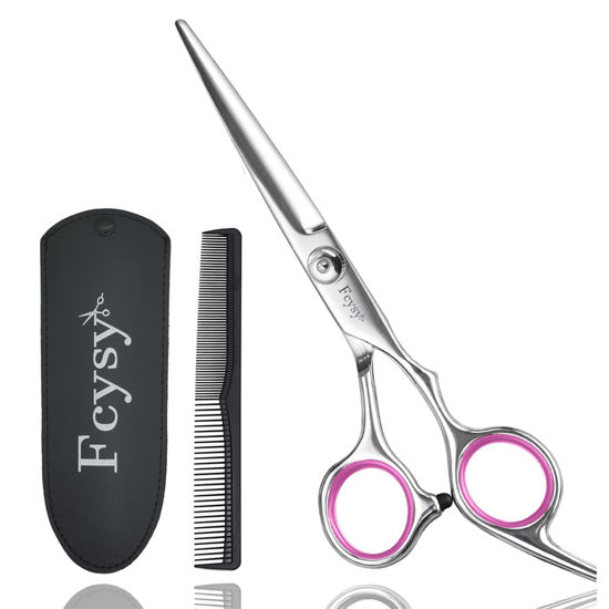 Picture of Hair Scissors for Hair Cutting, Fcysy Professional 6 Inches Haircut Scissors Barber Shears, Hair Shears Haircutting Scissor Trimming Beard Scissors with Comb, Salon Hair Shears for Men Women Pet