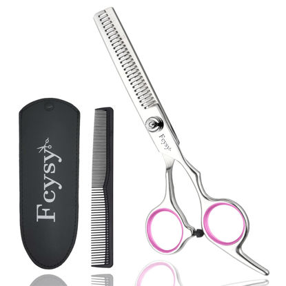 Picture of Thinning Shears for Hair Cutting, Professional Hair Thinning Scissors Barber Texturizing Shears, Fcysy 6 Inches Haircutting Blend Scissor Hair Thinner Layering Scissors with Comb for Dog Women Men