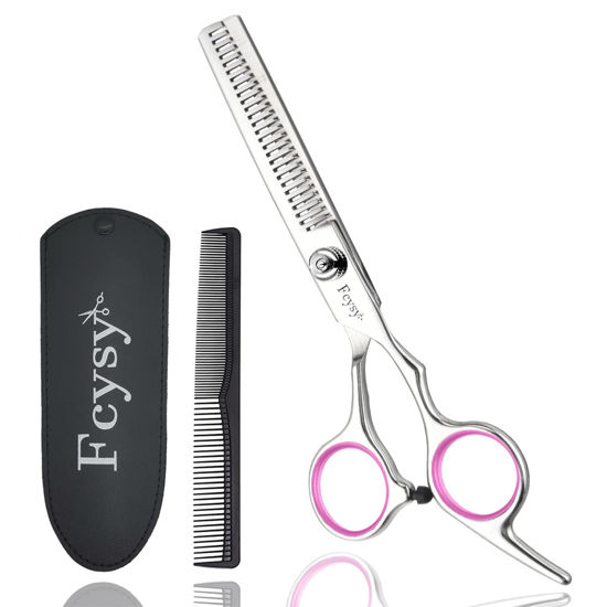 Picture of Thinning Shears for Hair Cutting, Professional Hair Thinning Scissors Barber Texturizing Shears, Fcysy 6 Inches Haircutting Blend Scissor Hair Thinner Layering Scissors with Comb for Dog Women Men