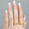 Picture of French Tip Press on Nails Almond, Jofay Fashion Soft Gel Fake Nails, Classic French Manicure Nails, Reusable & Natural Acrylic False Nails, Stick on Nails for Women Girls Gift, Glue on Nails Kit 32Pcs