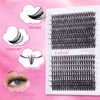 Picture of FADLASH Cluster Lashes D Curl Wispy Individual Lashes DIY Eyelash Extension Natural Look Reusable Fluffy Cluster Eyelash Extensions Self Application At Home (40D+50D-0.07D-12-18MIX)