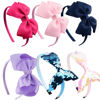 Picture of Lizioo 6 Pack Girls Headbands Glitter Kids Hair Accessories Bow/Heart/Star Shaped Sweet Hairband For Toddler/Girls/Teens