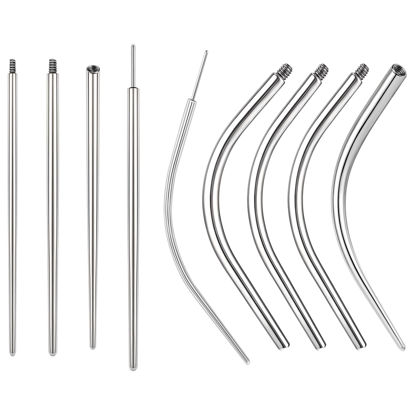 Picture of BodyAce 14G 16G 18G 20G Piercing Taper, Stainless Steel Threadless Insertion Pin Screw On Assistant Tool, Curved Body Piercing Stretching Kit for Ear/Nose/Navel/Lip/Eyebrow [New 16G(1.2mm) Mix]